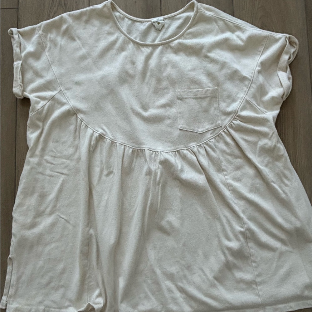 By Together Cream Short Sleeve Top
